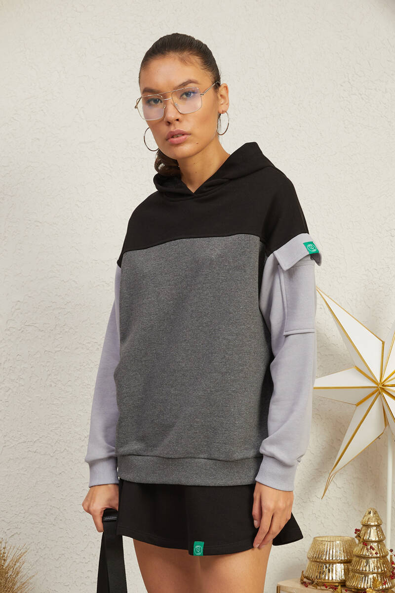 3 RENKLİ HOODIE - 34