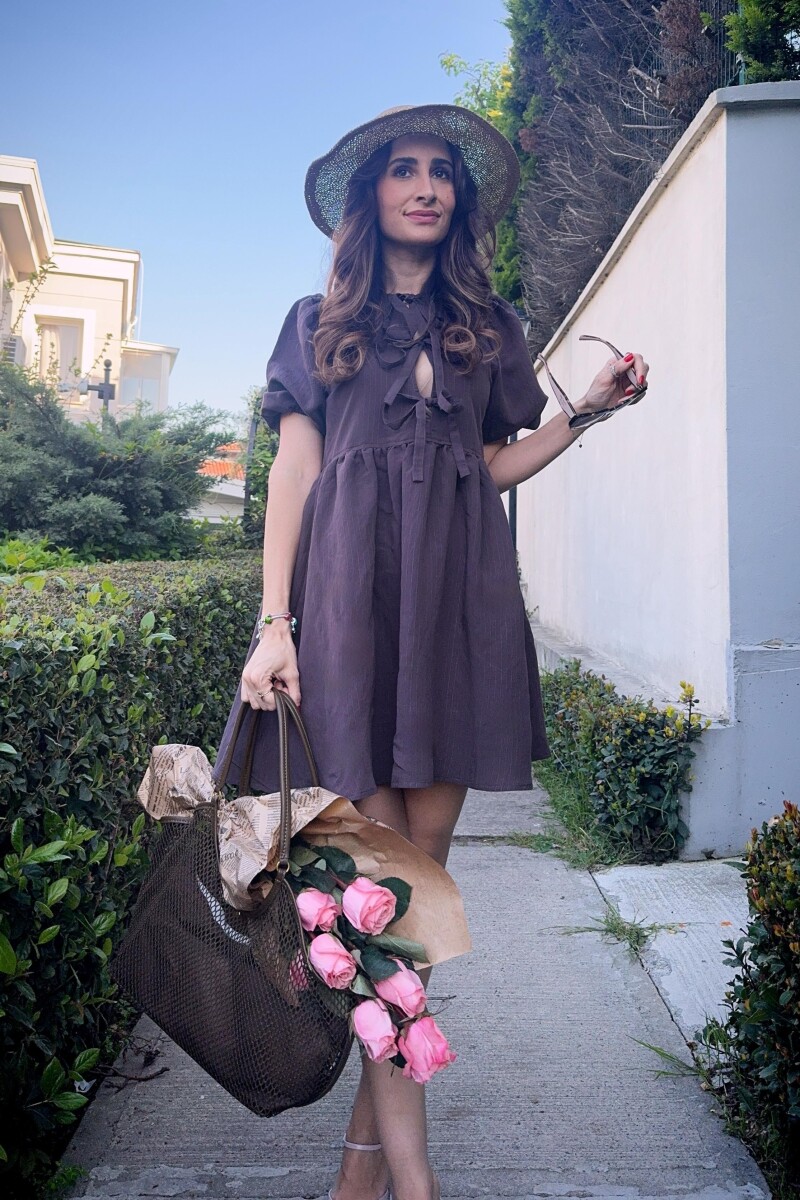 FİYONK BAĞLAMALI MODAL ELBİSE - Clothing Palette