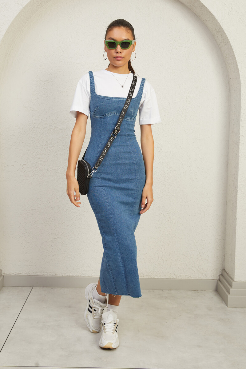 FULL ESNEK JEAN ELBİSE - Clothing Palette