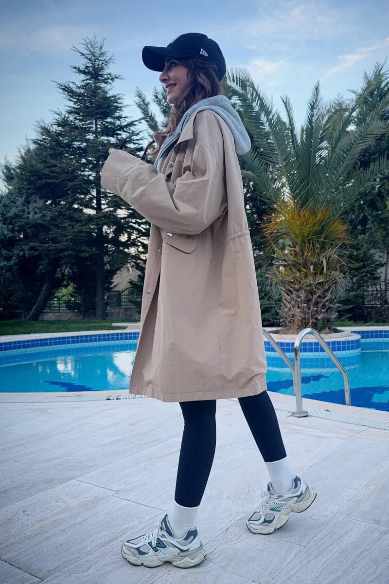 KAPÜŞONLU TRENÇKOT - 2