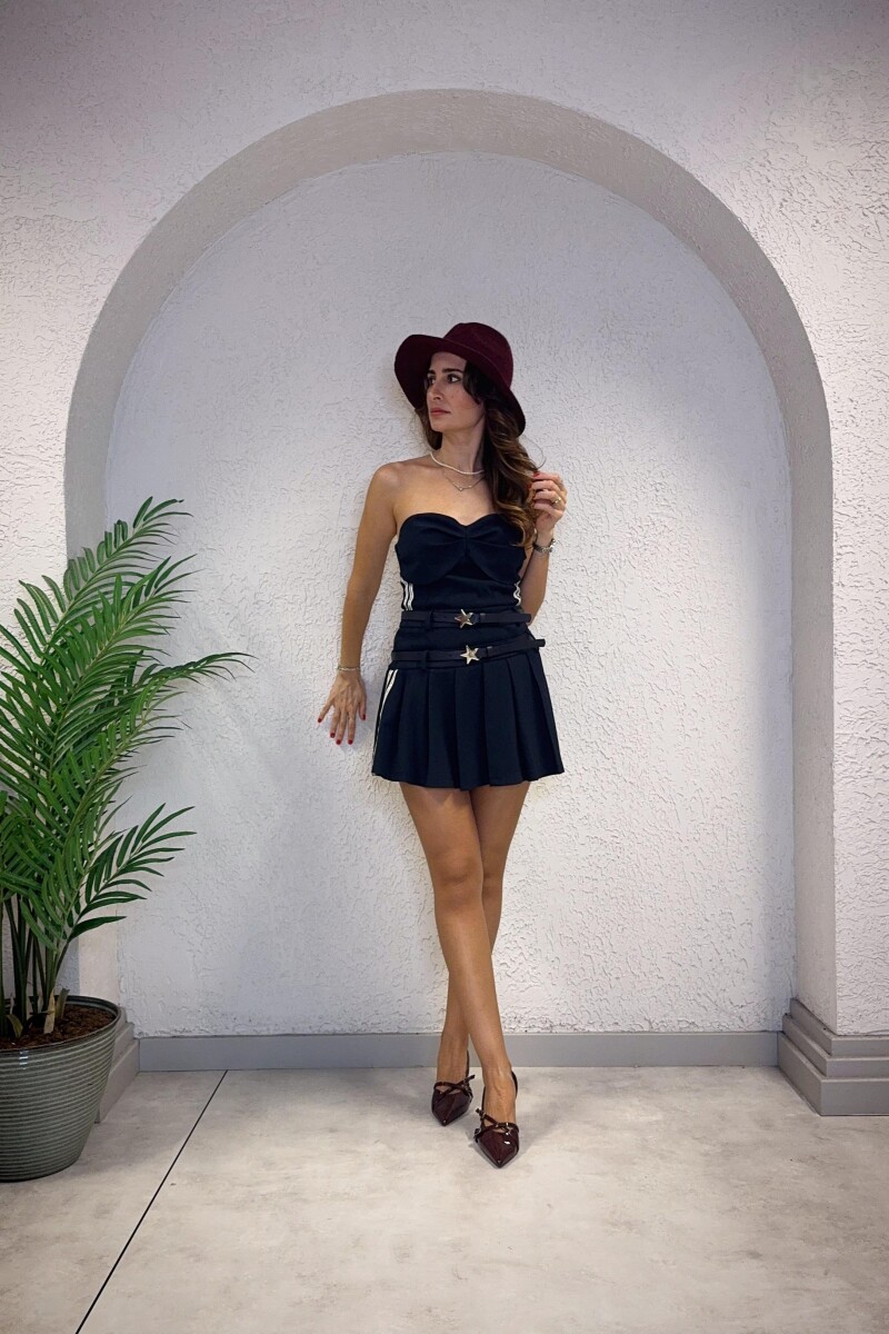 KEMER DETAYLI PİLELİ ETEK - Clothing Palette
