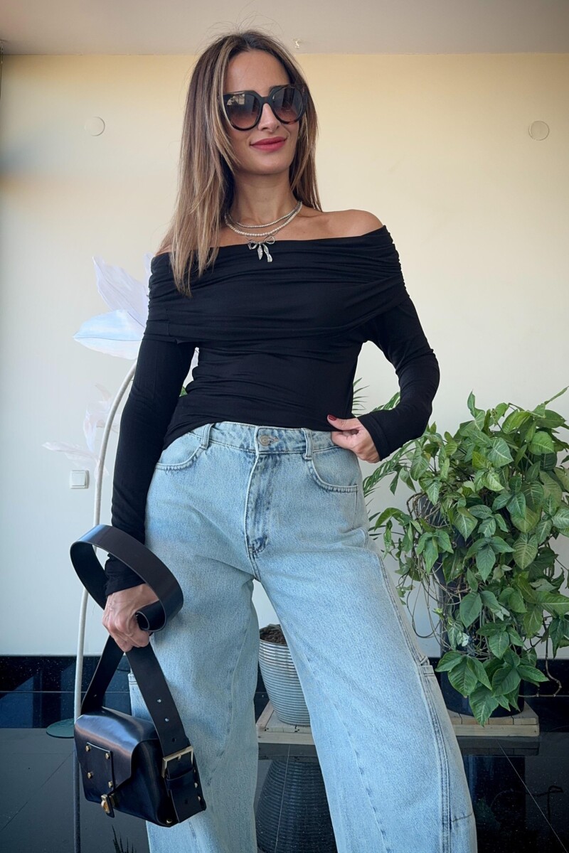 MADONNA YAKA PENYE BLUZ - 