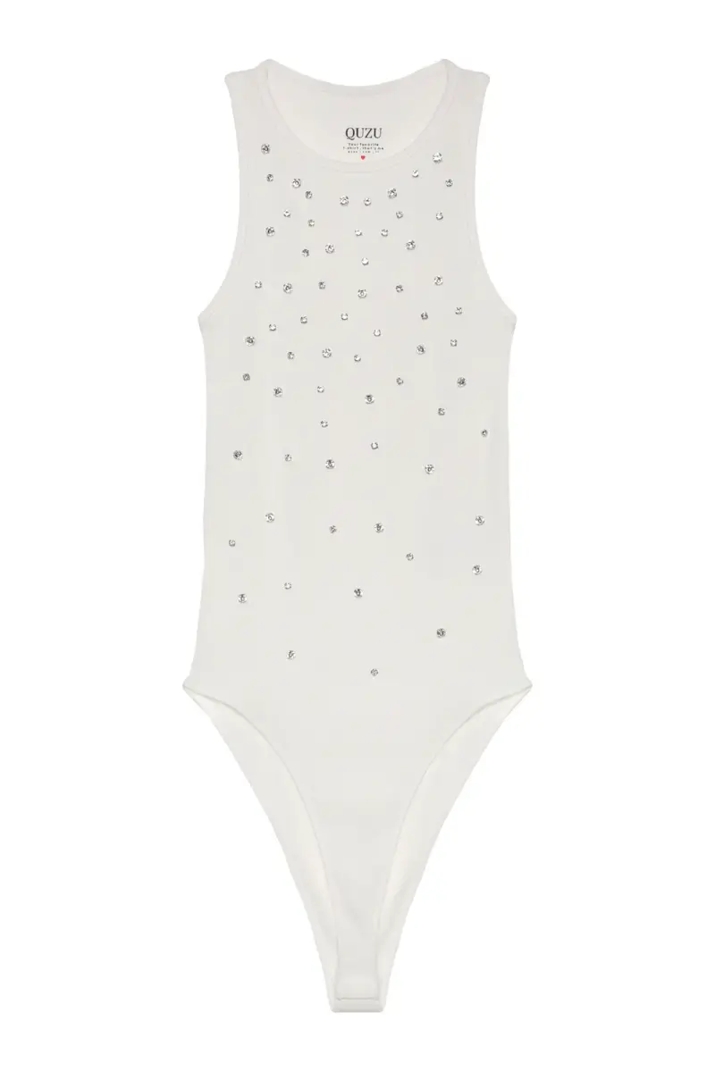 TAŞ İŞLEMELİ PAMUK BODYSUIT - 2