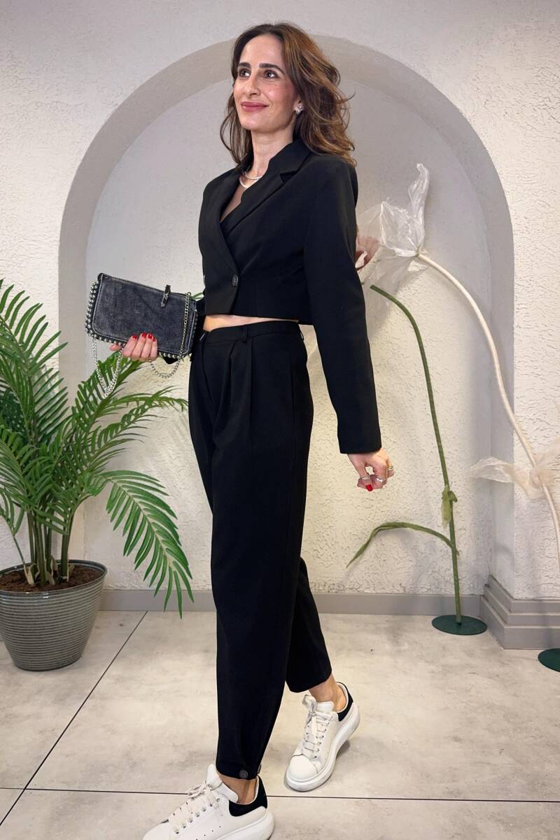 VATKA DETAYLI CROP BLAZER CEKET - 15