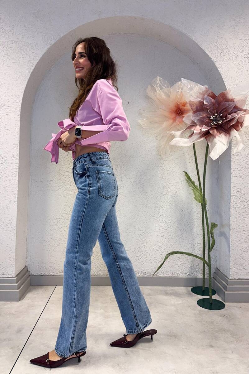 YÜKSEK BEL STRAIGHT-FIT JEAN - 4